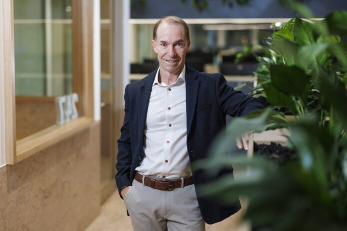 Queensland Country Bank CEO Aaron Newman at the Queensland Country Bank Centre in Brisbane