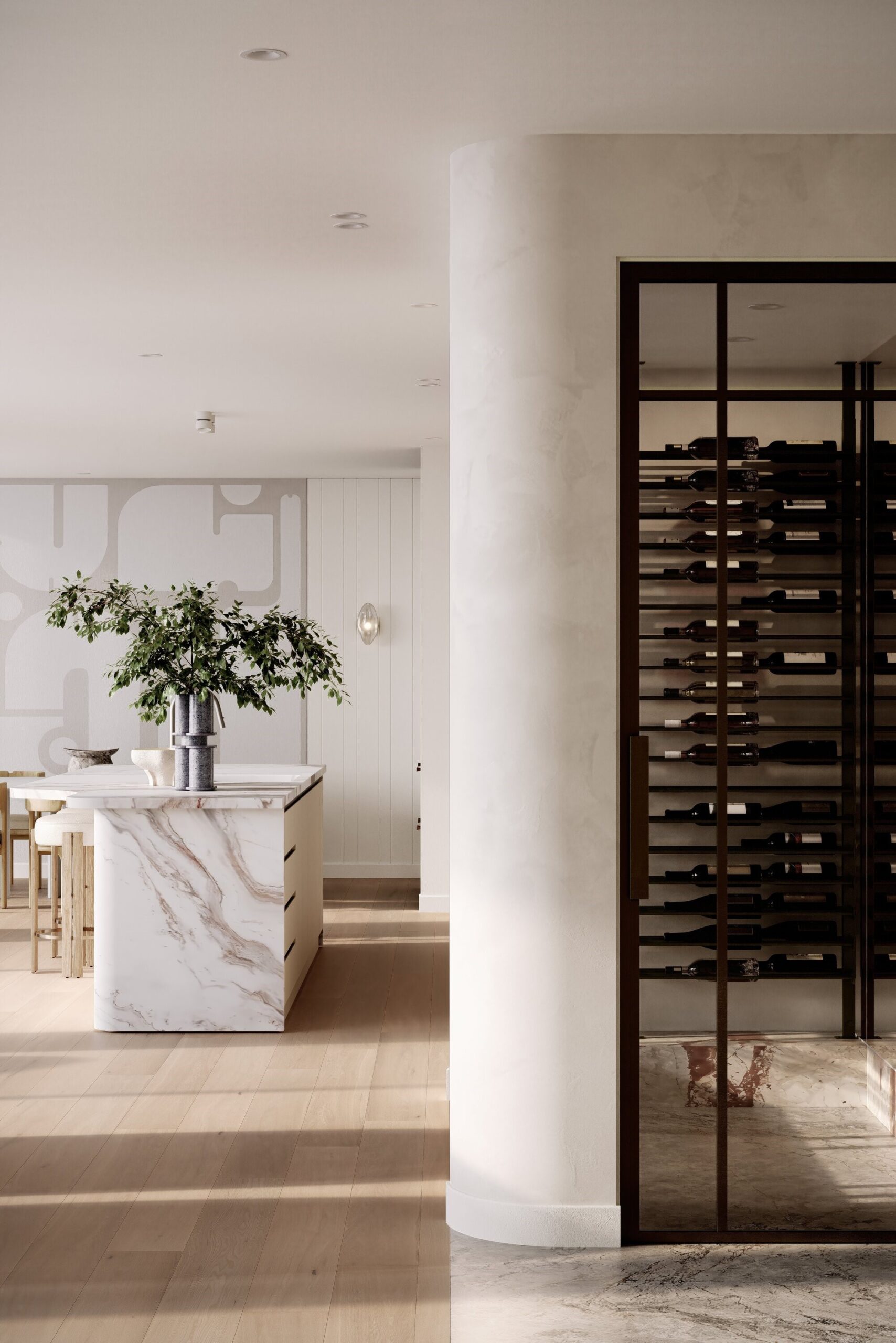 Entrance to a single-level penthouse SOL by Walker