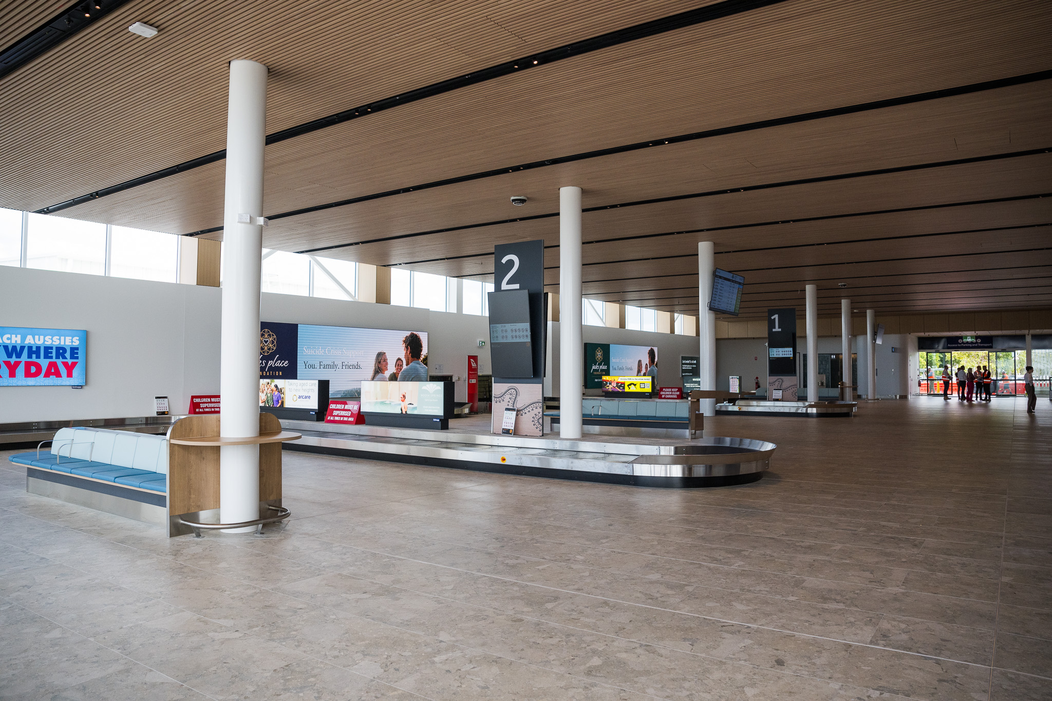 The arrivals terminal at Sunshine Coast Airport